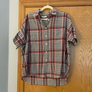 Madewell Courier Top - Plaid - Size M